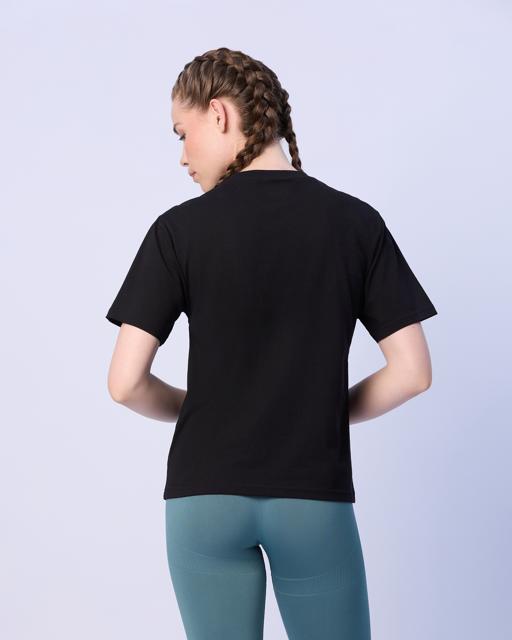 Siyah Nadya Kadın Siyah Regular Fit Tişört - KAPPA® Türkiye