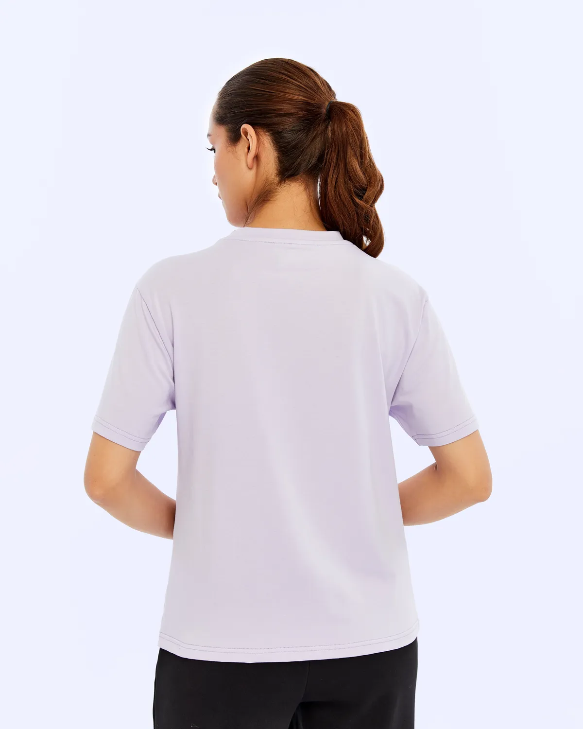 Mor Nadya Kadın Mor Regular Fit Tişört