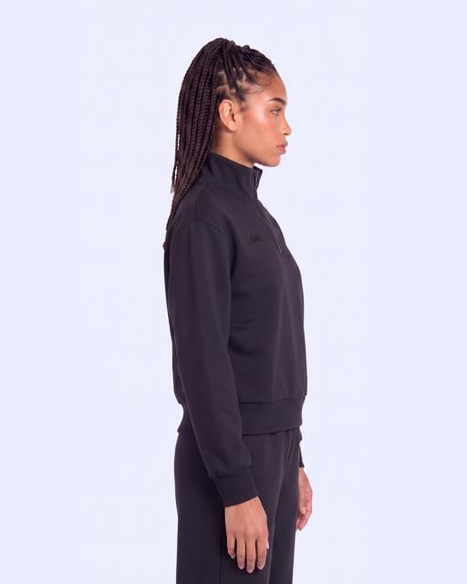Siyah İleria Tur Kadın Siyah Oversize Sweatshirt - KAPPA® Türkiye