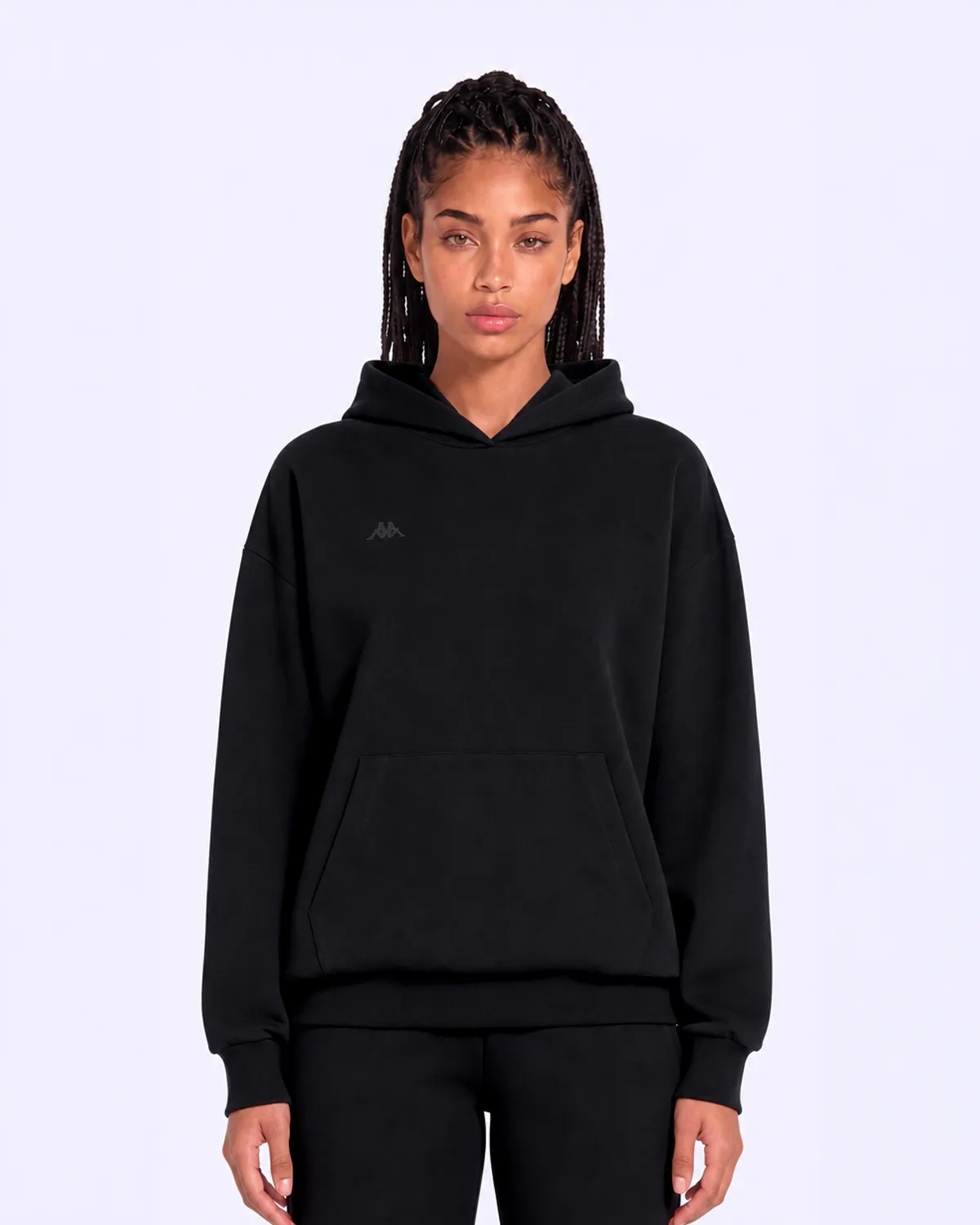 Siyah İnova Tur Kadın Siyah Oversize Hoodie