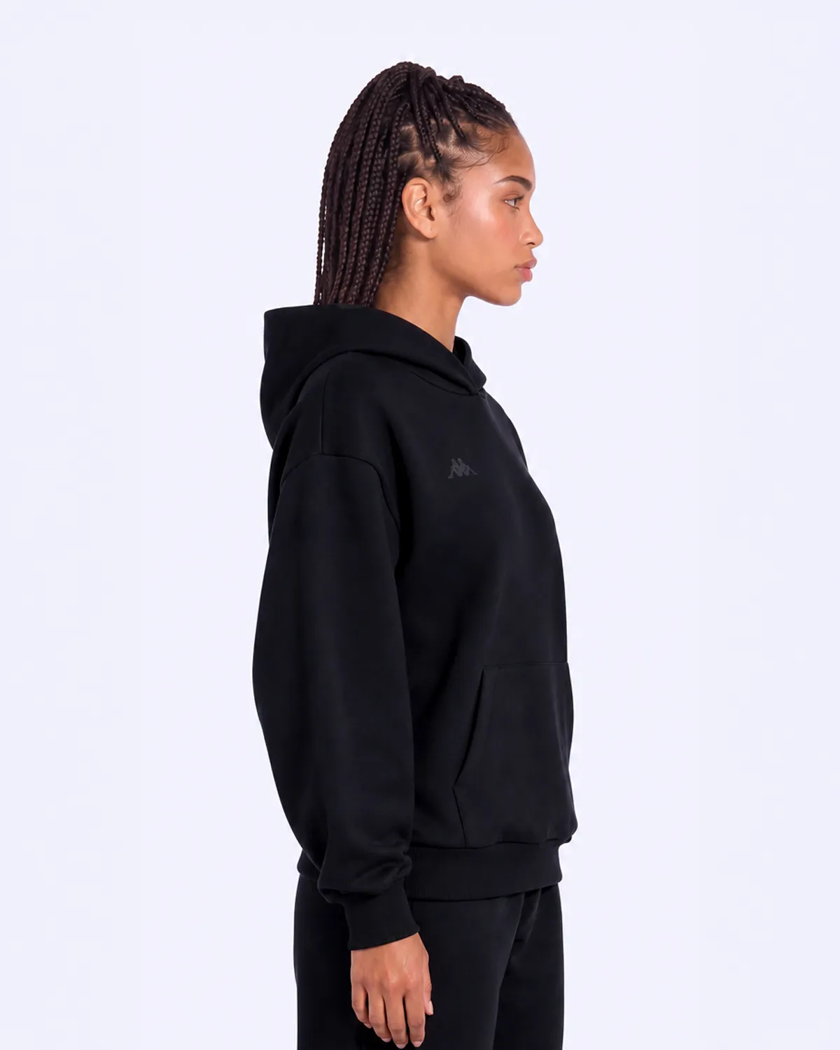 Siyah İnova Tur Kadın Siyah Oversize Hoodie