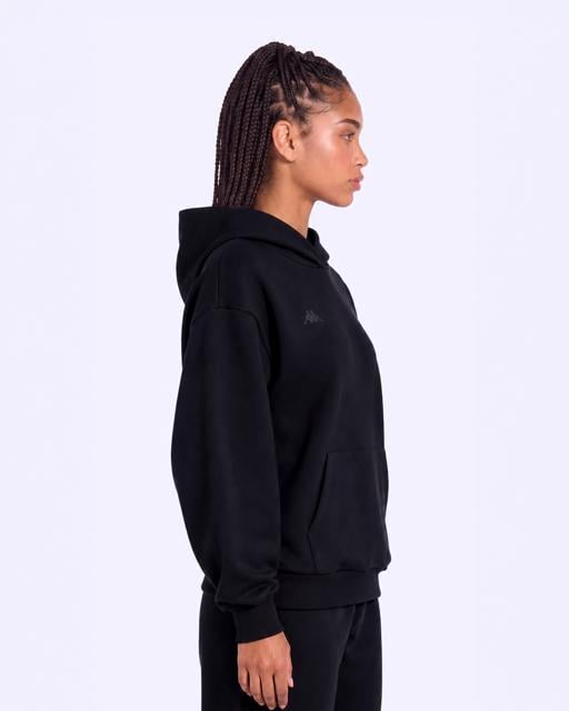 Siyah İnova Tur Kadın Siyah Oversize Hoodie - KAPPA® Türkiye
