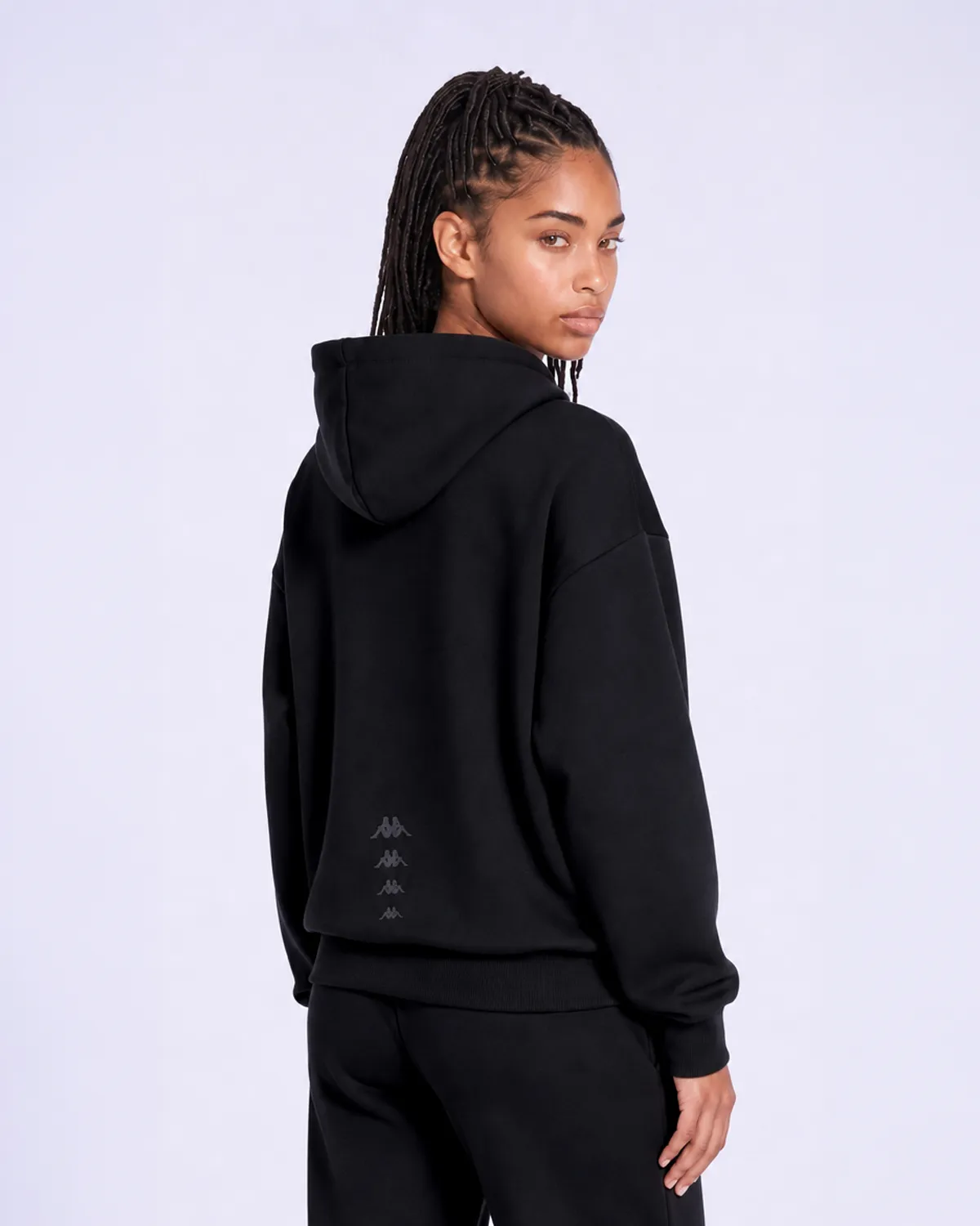 Siyah İnova Tur Kadın Siyah Oversize Hoodie