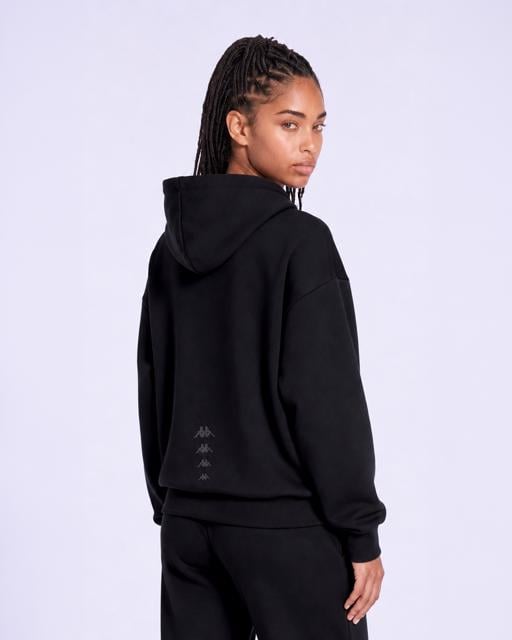 Siyah İnova Tur Kadın Siyah Oversize Hoodie - KAPPA® Türkiye