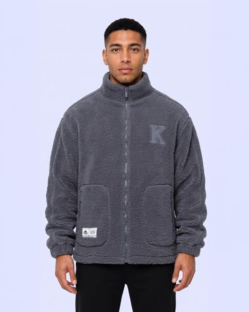 Gri Authentic Karl Erkek Gri Regular Sherpa Mont - KAPPA® Türkiye