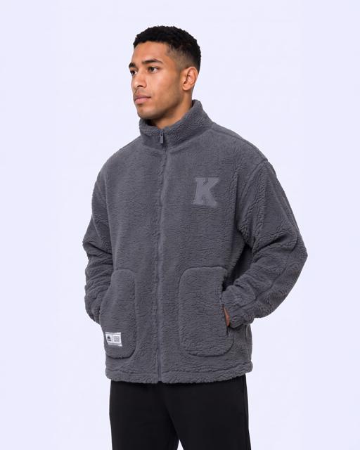 Gri Authentic Karl Erkek Gri Regular Sherpa Mont - KAPPA® Türkiye