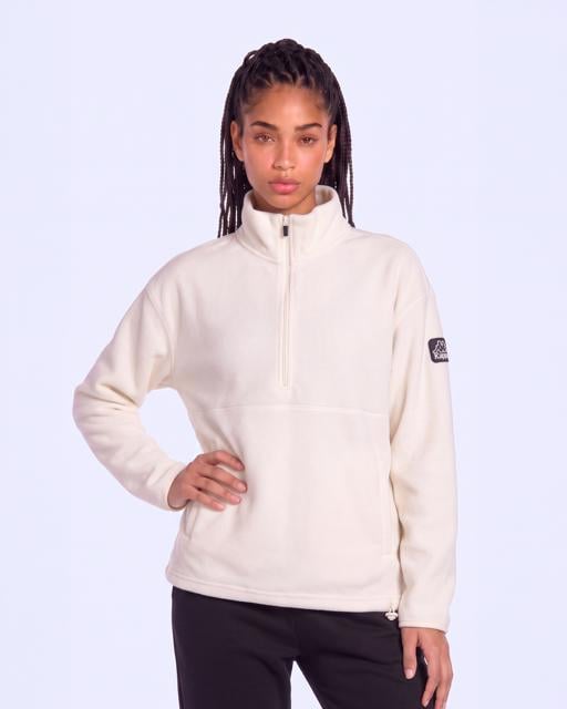 Beyaz Logo Rena Kadın Beyaz Regular Polar - KAPPA® Türkiye