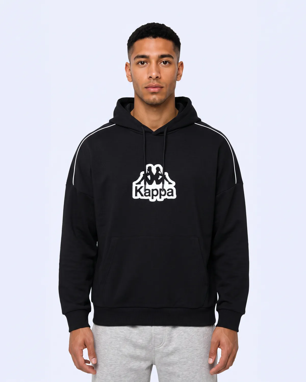 Siyah Logo İrente Tur Erkek Siyah Regular Hoodie