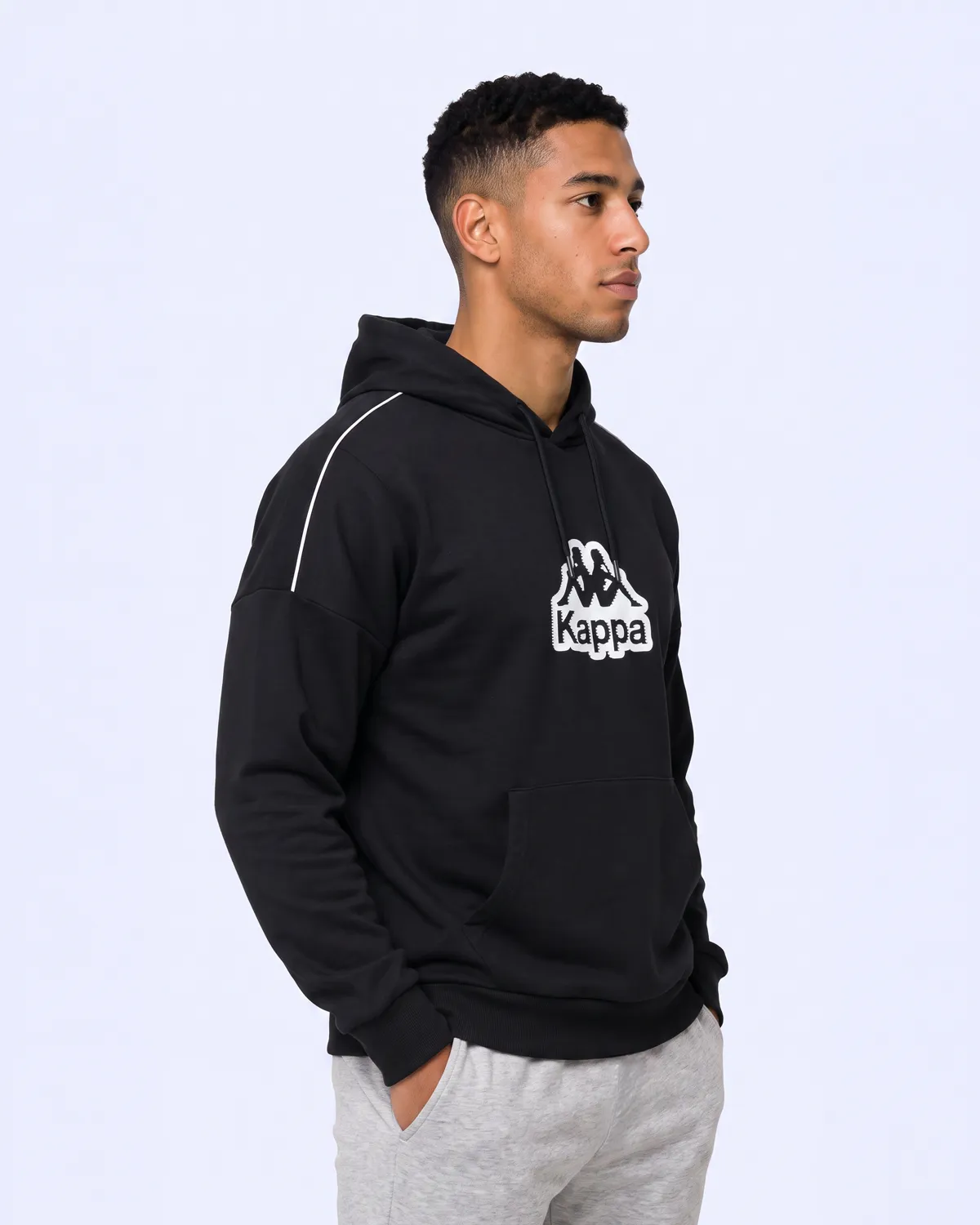Siyah Logo İrente Tur Erkek Siyah Regular Hoodie