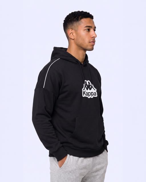 Siyah Logo İrente Tur Erkek Siyah Regular Hoodie - KAPPA® Türkiye