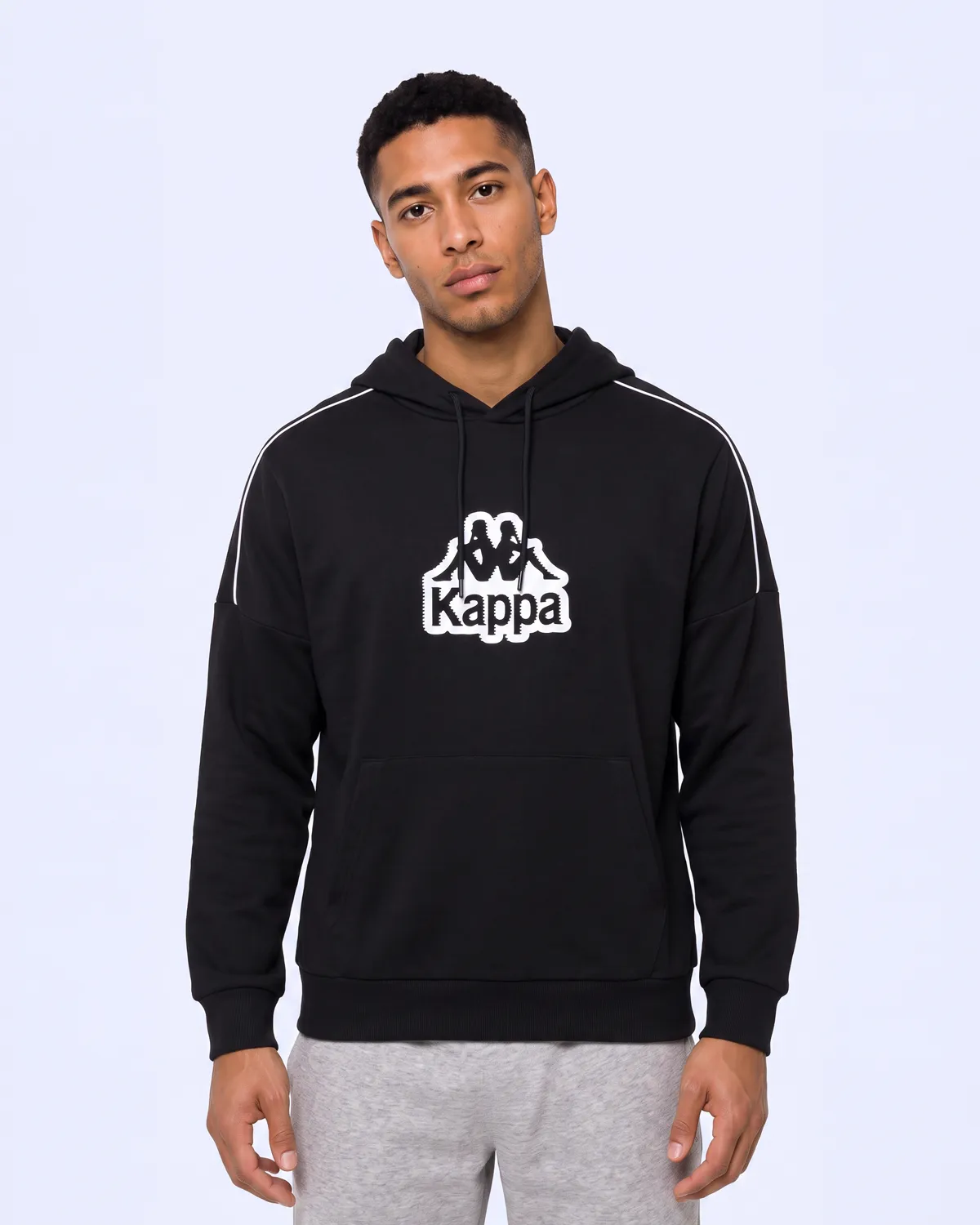 Siyah Logo İrente Tur Erkek Siyah Regular Hoodie