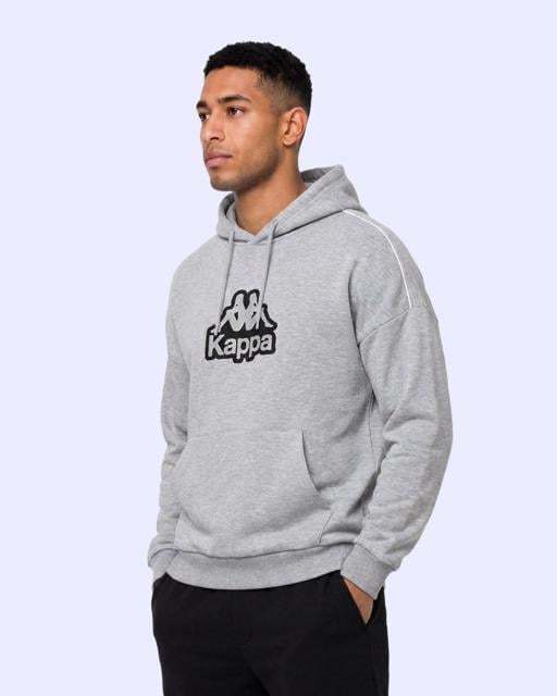 Gri Logo İrente Tur Erkek Gri Regular Hoodie - KAPPA® Türkiye