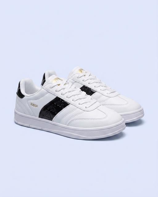 Beyaz Veludo Kadın Beyaz-Siyah Sneaker - KAPPA® Türkiye