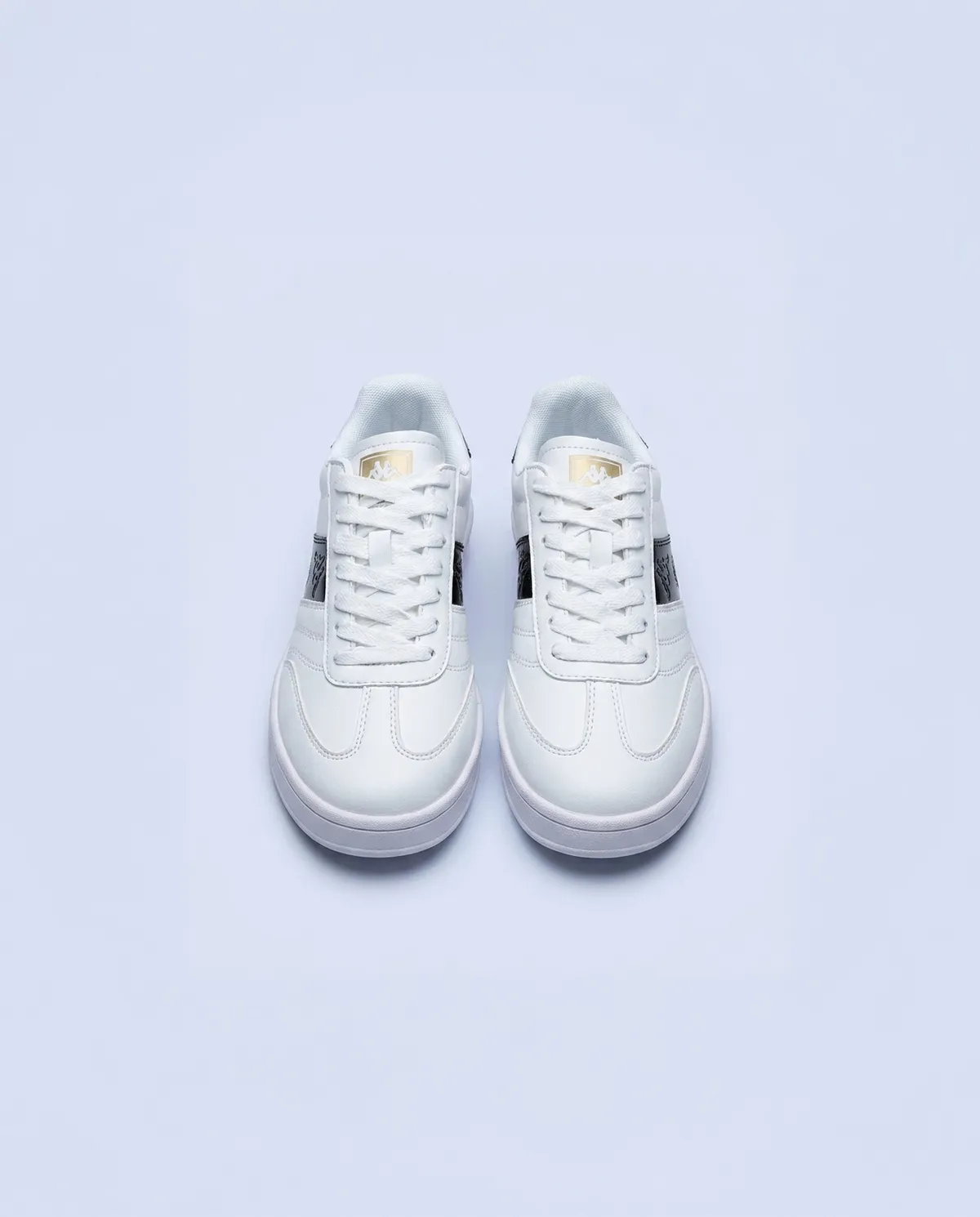 Beyaz Veludo Kadın Beyaz-Siyah Sneaker