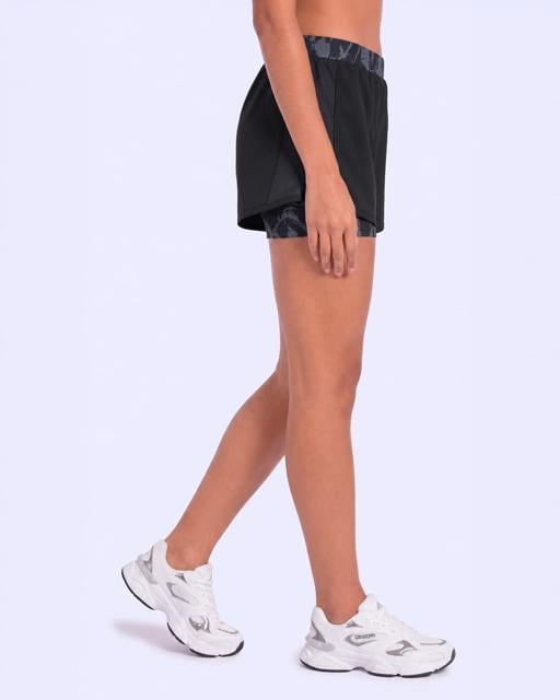 Siyah İgbax Pro Tur Kadın Siyah Regular Taytlı Şort - KAPPA® Türkiye