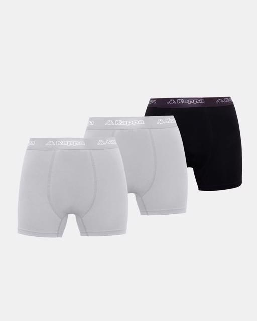 Siyah Logo Fuego 3 Pack Erkek Siyah-Gri Regular Boxer - KAPPA® Türkiye