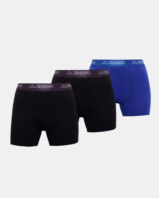 Siyah Logo Fuego 3 Pack Erkek Siyah-Lacivert Regular Boxer - KAPPA® Türkiye
