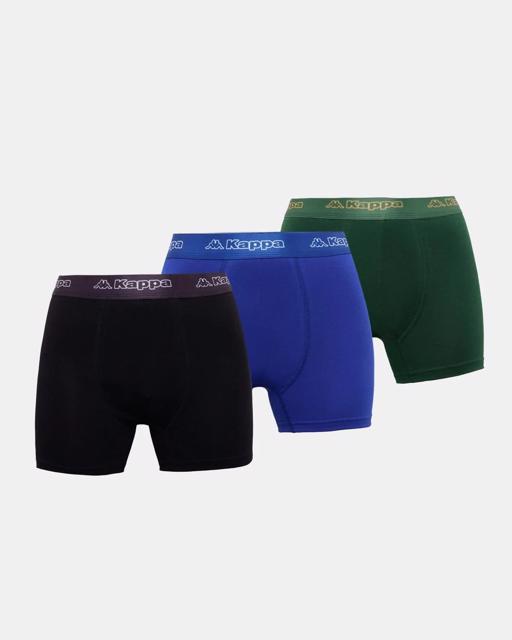 Siyah Logo Fuego 3 Pack Erkek Siyah-Lacivert-Haki Regular Boxer - KAPPA® Türkiye