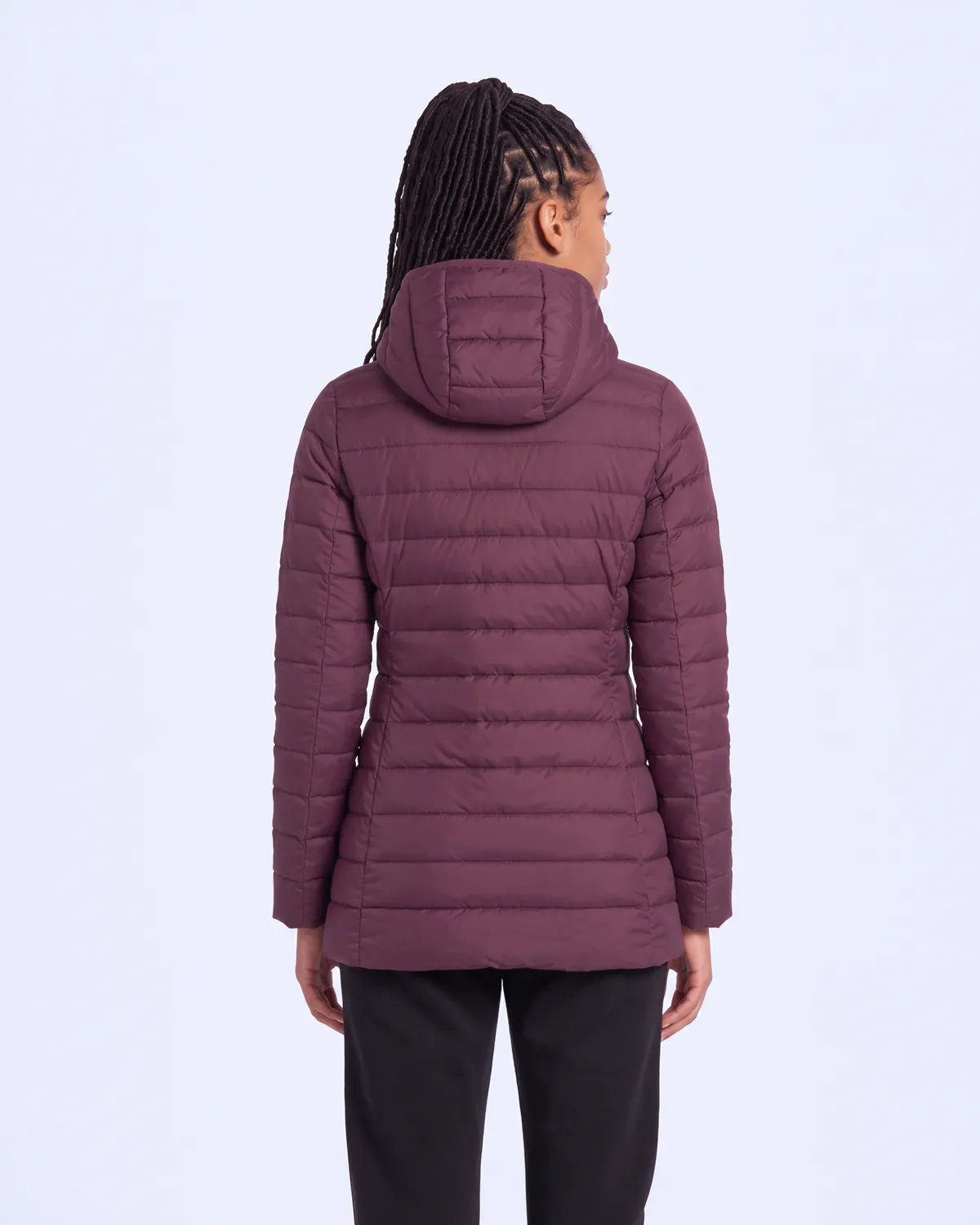 Siyah Logo Rijun Kadın Bordo Regular Mont