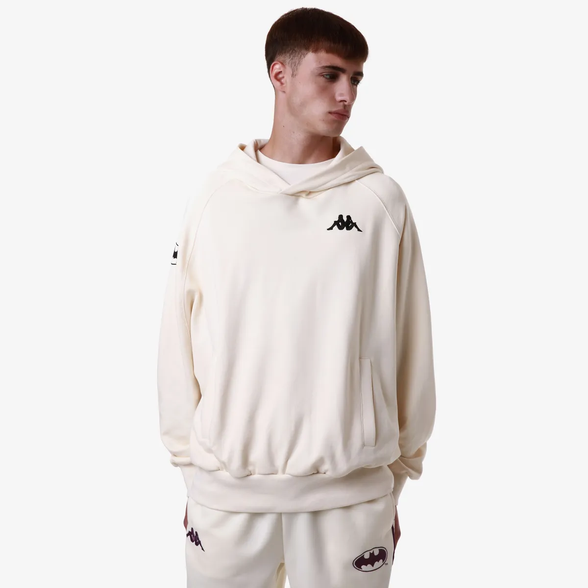 Beyaz Authentic Zefiro Warner Bros - Batman Erkek Ekru Regular Fit Hoodie