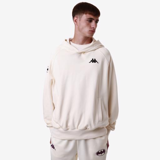 Beyaz Authentic Zefiro Warner Bros - Batman Erkek Ekru Regular Fit Hoodie - KAPPA® Türkiye