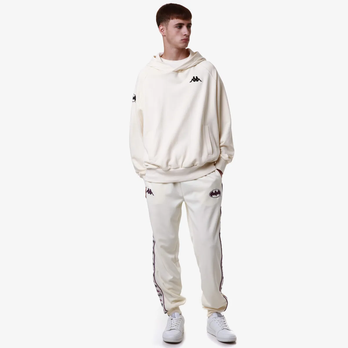 Beyaz Authentic Zefiro Warner Bros - Batman Erkek Ekru Regular Fit Hoodie