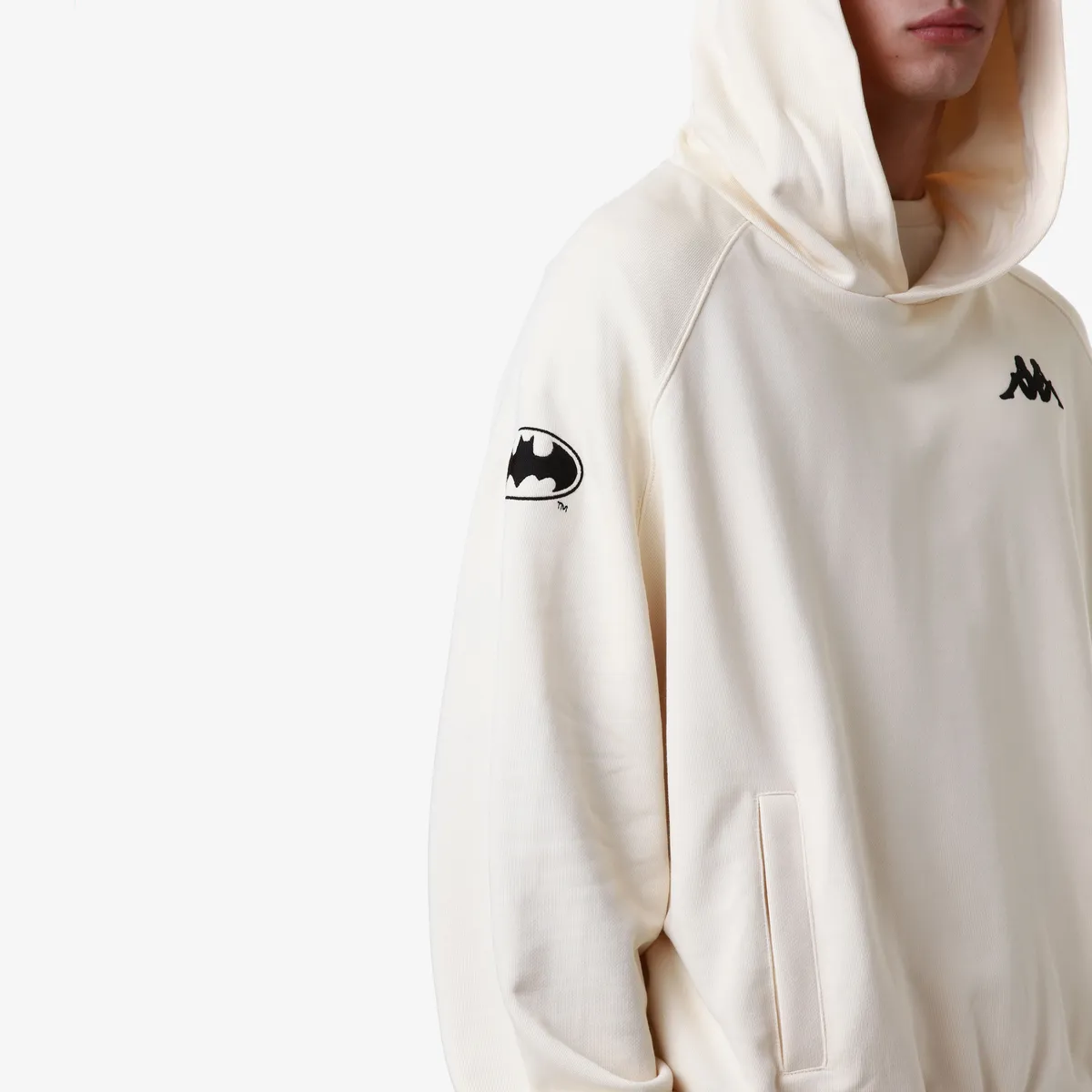 Beyaz Authentic Zefiro Warner Bros - Batman Erkek Ekru Regular Fit Hoodie