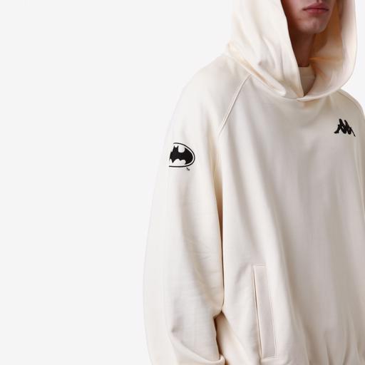 Beyaz Authentic Zefiro Warner Bros - Batman Erkek Ekru Regular Fit Hoodie - KAPPA® Türkiye