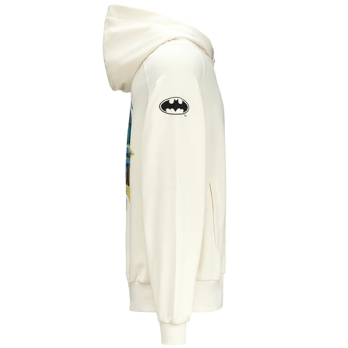 Beyaz Authentic Zefiro Warner Bros - Batman Erkek Ekru Regular Fit Hoodie