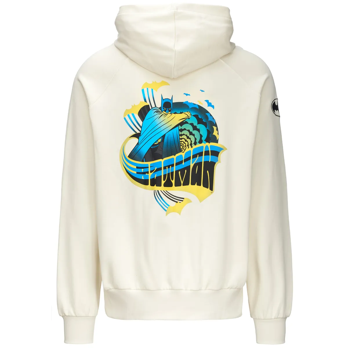 Beyaz Authentic Zefiro Warner Bros - Batman Erkek Ekru Regular Fit Hoodie