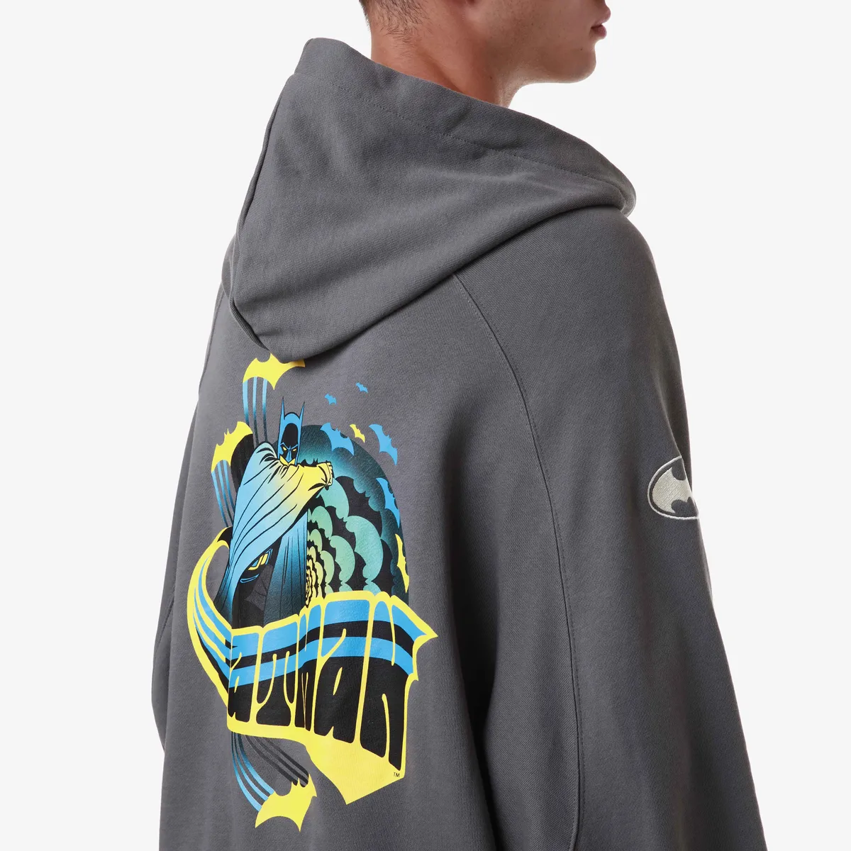 Gri Authentic Zefiro Warner Bros - Batman Erkek Gri Regular Fit Hoodie