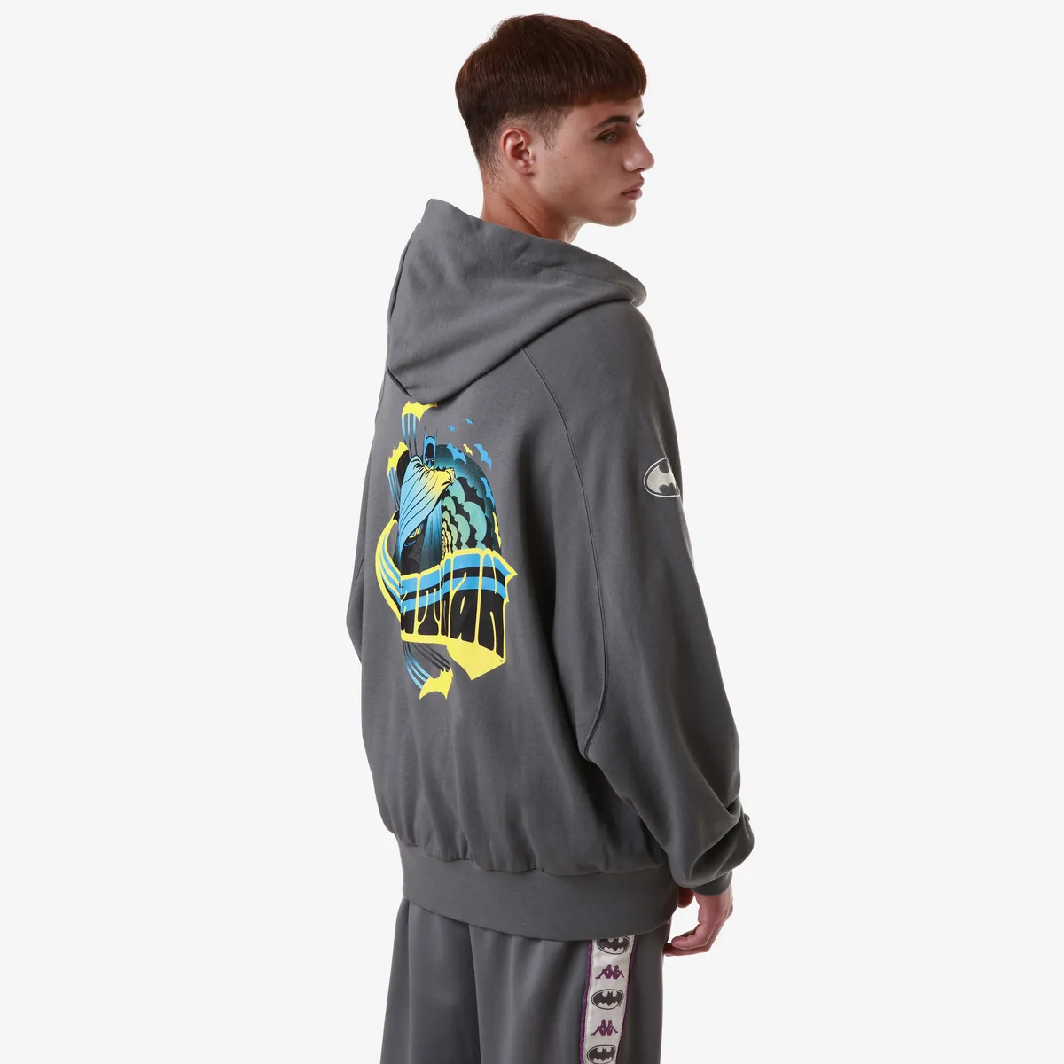 Gri Authentic Zefiro Warner Bros - Batman Erkek Gri Regular Fit Hoodie