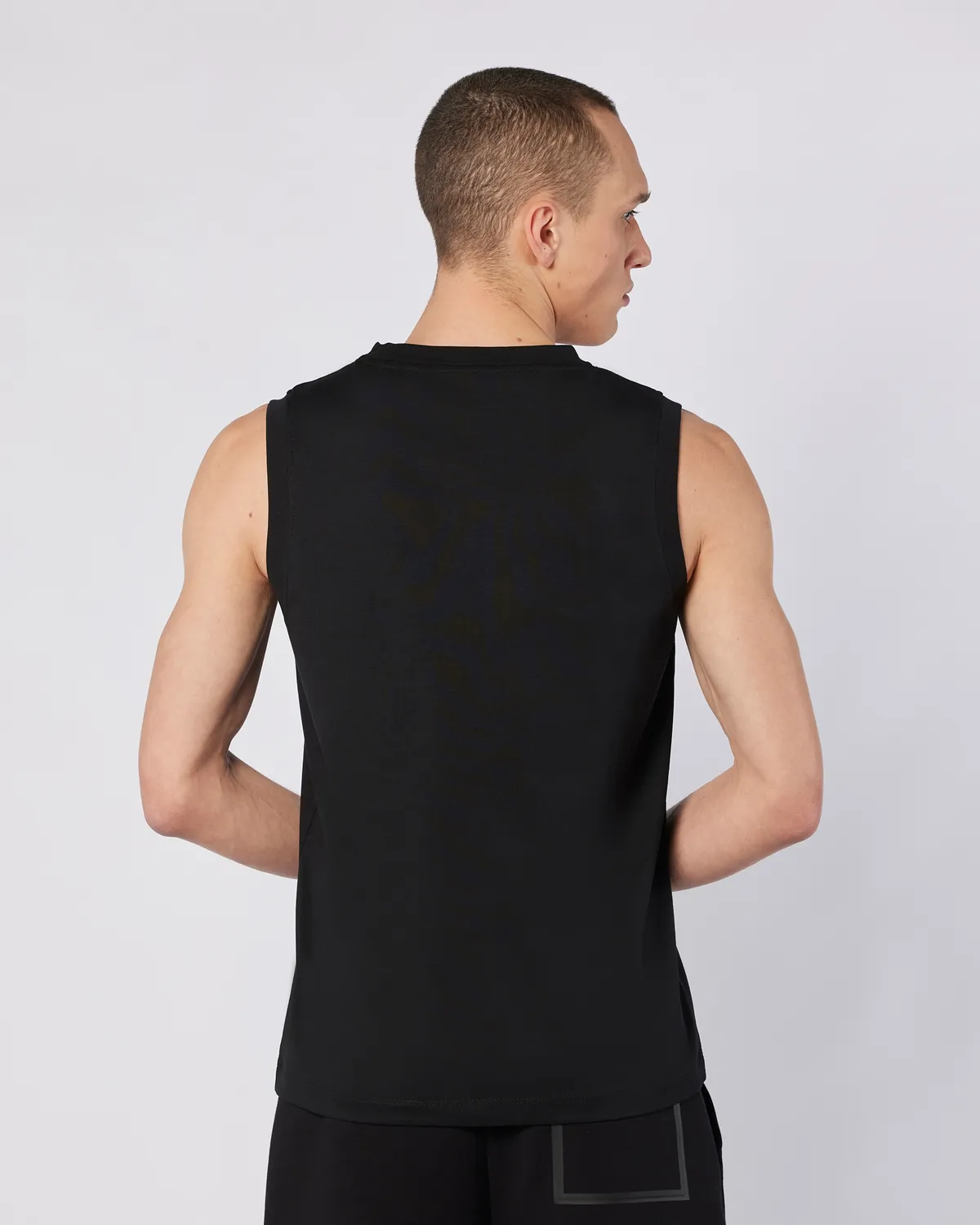 Siyah Logo Dwal  Erkek Siyah Regular Fit Atlet