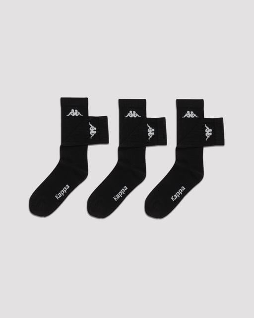 Siyah Authentic Sally  3pack Unisex Siyah Regular Fit Çorap - KAPPA® Türkiye