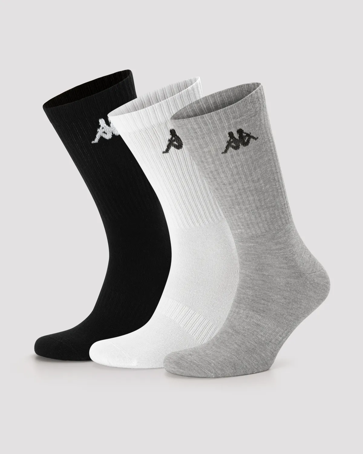 Gri Authentic Sally  3pack Unisex Gri -Siyah-Beyaz Regular Çorap