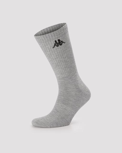 Gri Authentic Sally  3pack Unisex Gri -Siyah-Beyaz Regular Fit Çorap - KAPPA® Türkiye