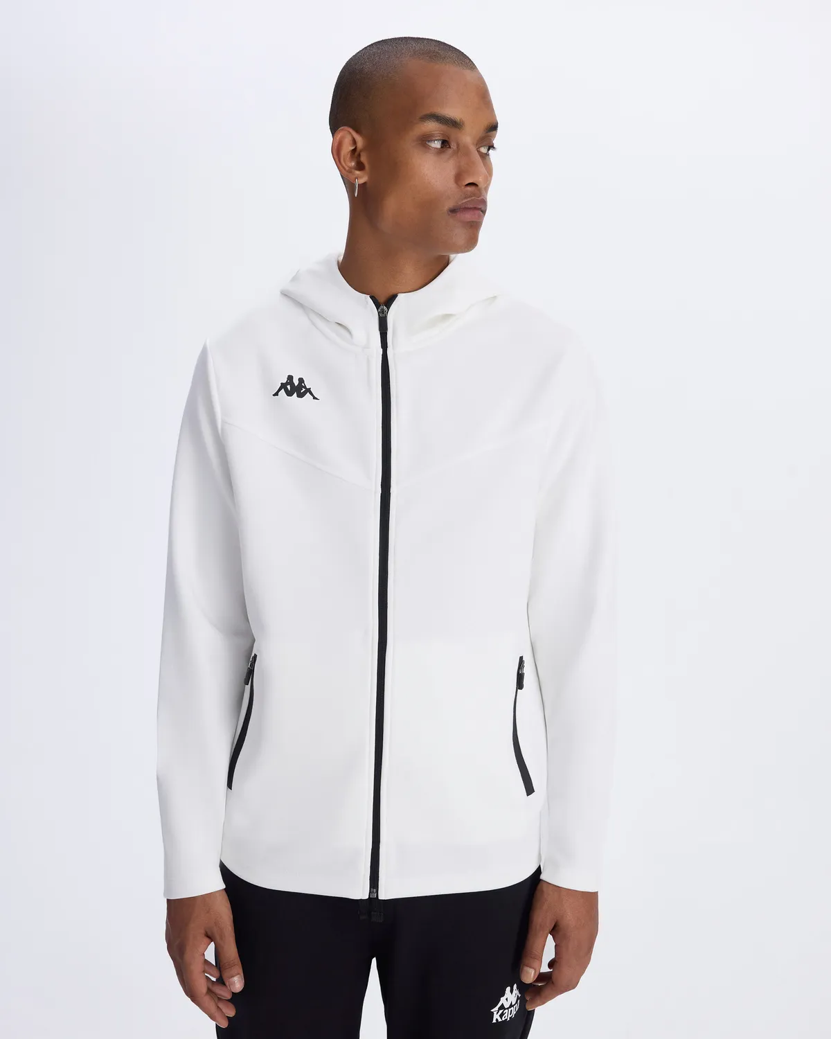 Beyaz Koradi Erkek Beyaz Regular Fit Fermuarlı Eşofman Üstü