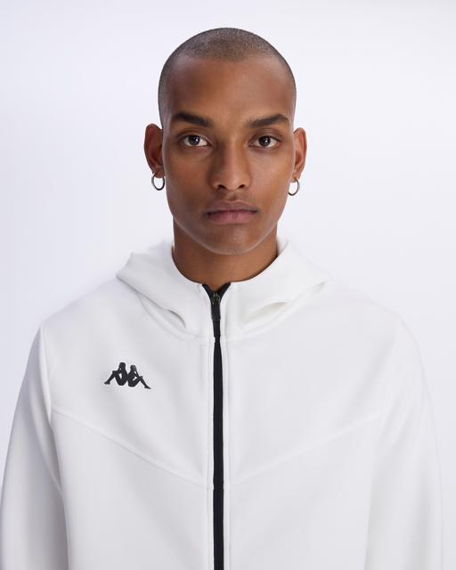 Beyaz Koradi Erkek Beyaz Regular Fermuarlı Eşofman Üstü - KAPPA® Türkiye