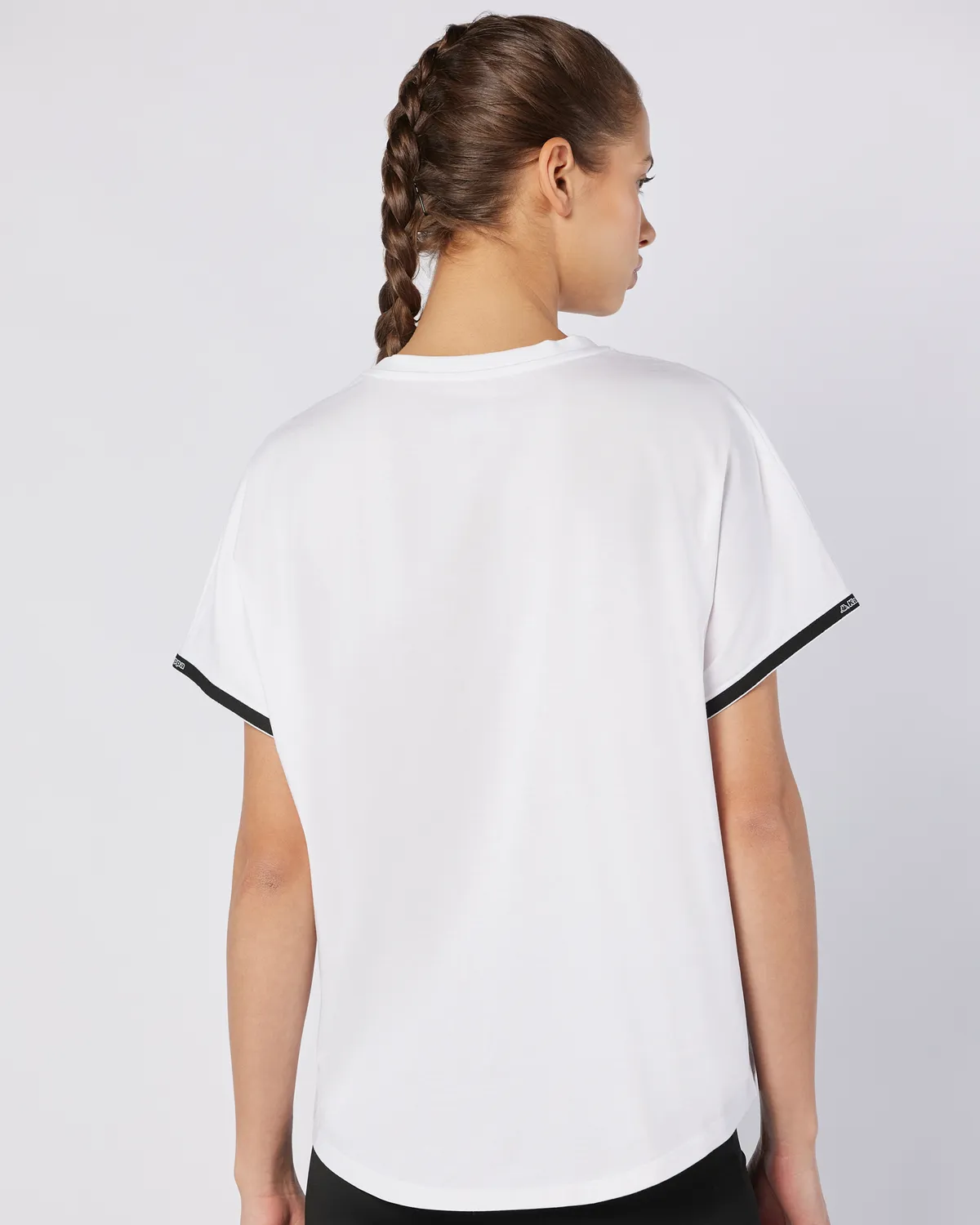 Beyaz Logo Tape Enna  Kadın Beyaz Regular Fit Tişört