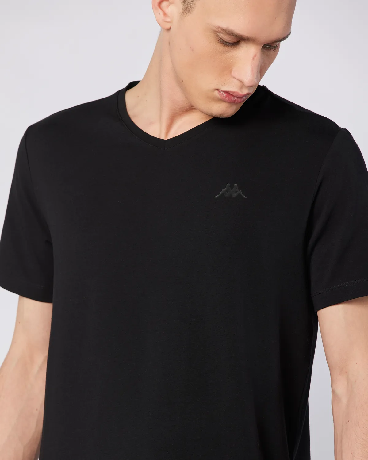 Siyah Vshape Erkek Siyah Regular Fit Tişört