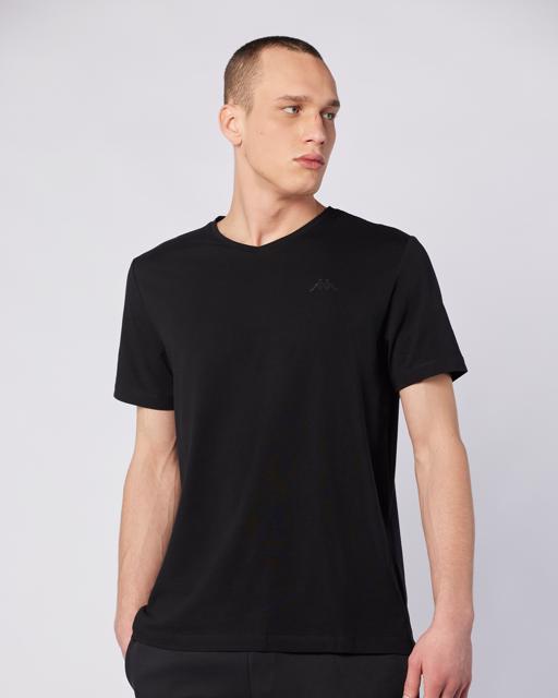 Siyah Vshape Erkek Siyah Regular Fit Tişört - KAPPA® Türkiye