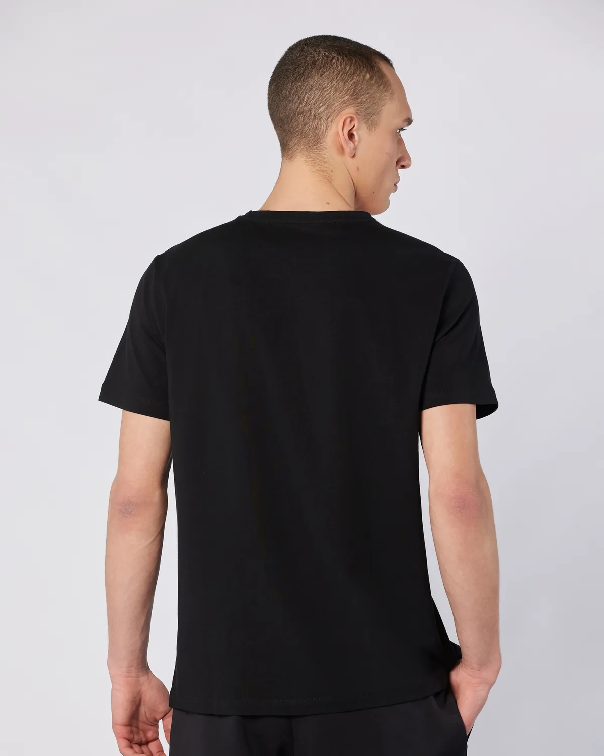 Siyah Vshape Erkek Siyah Regular Fit Tişört