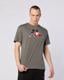 Gri-Banda Pop Erkek Beyaz-Bej-Gri Regular Fit Tişört