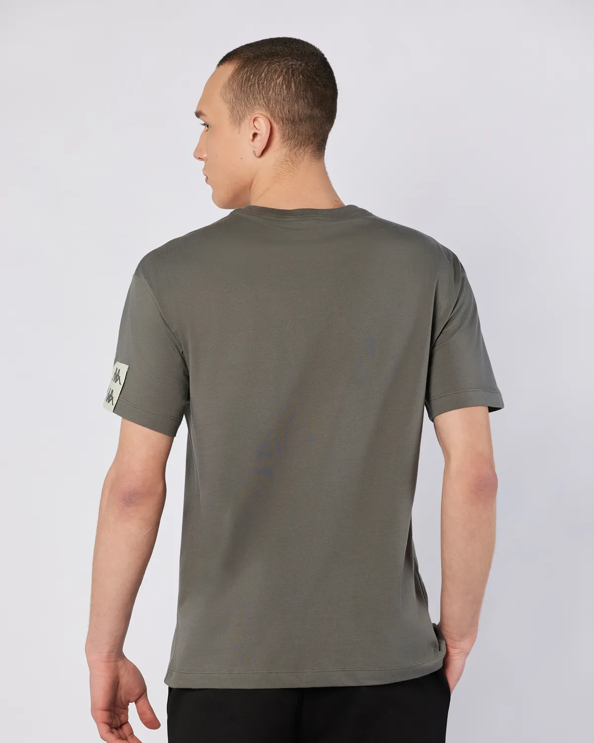 Gri Banda Pop Erkek Gri-Bej Regular Fit Tişört