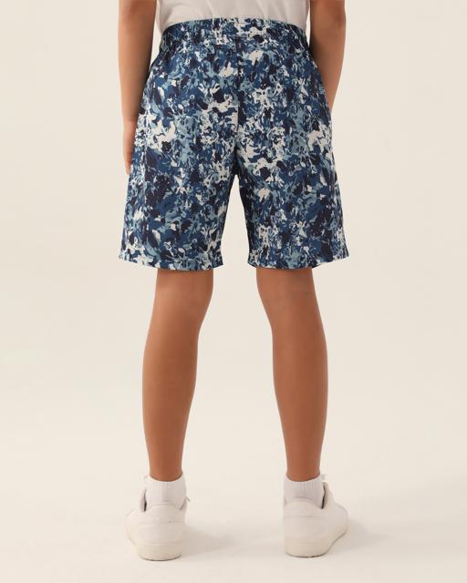 Mavi Authentic  Charles Erkek Çocuk Mavi-Yeşil Regular Fit Şort - KAPPA® Türkiye