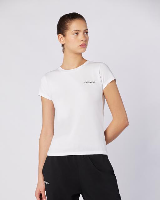 Beyaz Logo Jendy Kadın Beyaz Regular Fit Tişört - KAPPA® Türkiye