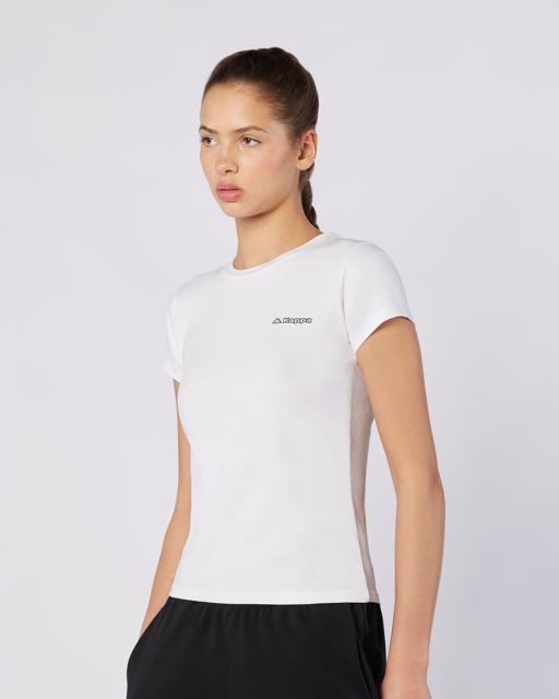 Beyaz Logo Jendy Kadın Beyaz Regular Fit Tişört - KAPPA® Türkiye