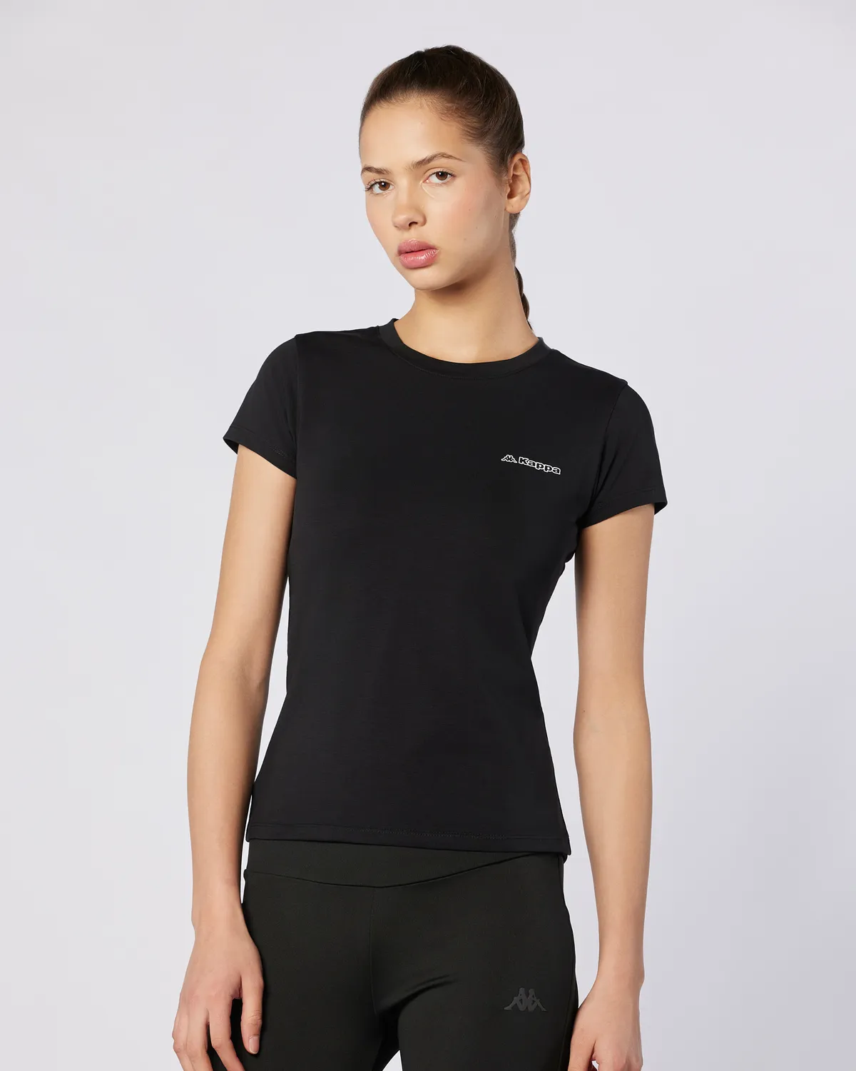 Siyah Logo Jendy Kadın Siyah Regular Fit Tişört