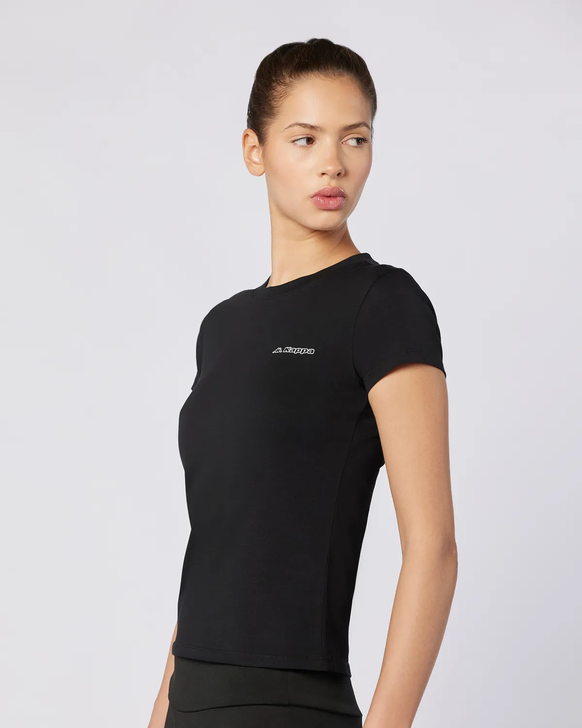 Siyah Logo Jendy Kadın Siyah Regular Fit Tişört