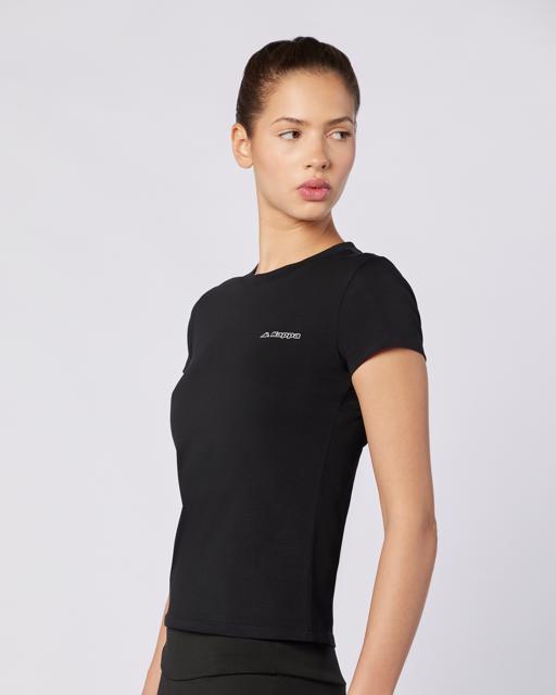 Siyah Logo Jendy Kadın Siyah Regular Fit Tişört - KAPPA® Türkiye